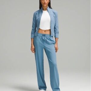 Lululemon Luxtreme Mid-Rise Straight Leg Trouser- blue- SIZE 8